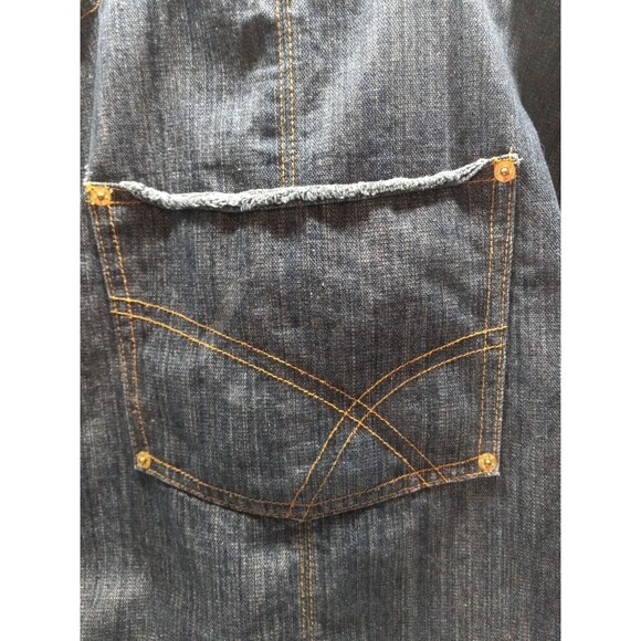 Denim Tote Large Outer Pocket Stitch Rivet Detailing 17" Tall x 15" Wide - Picture 3 of 7